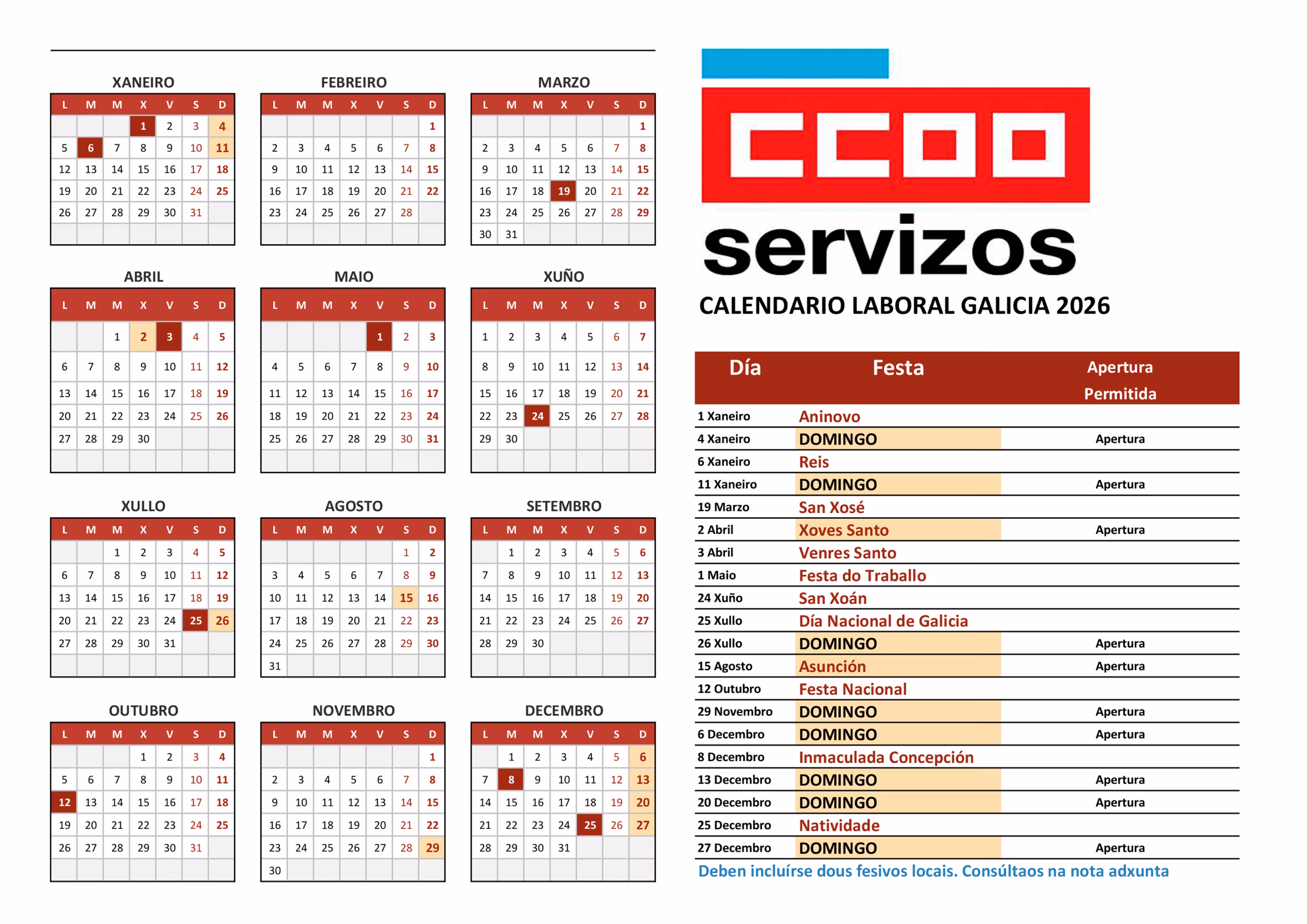 Calendario Laboral 2025
